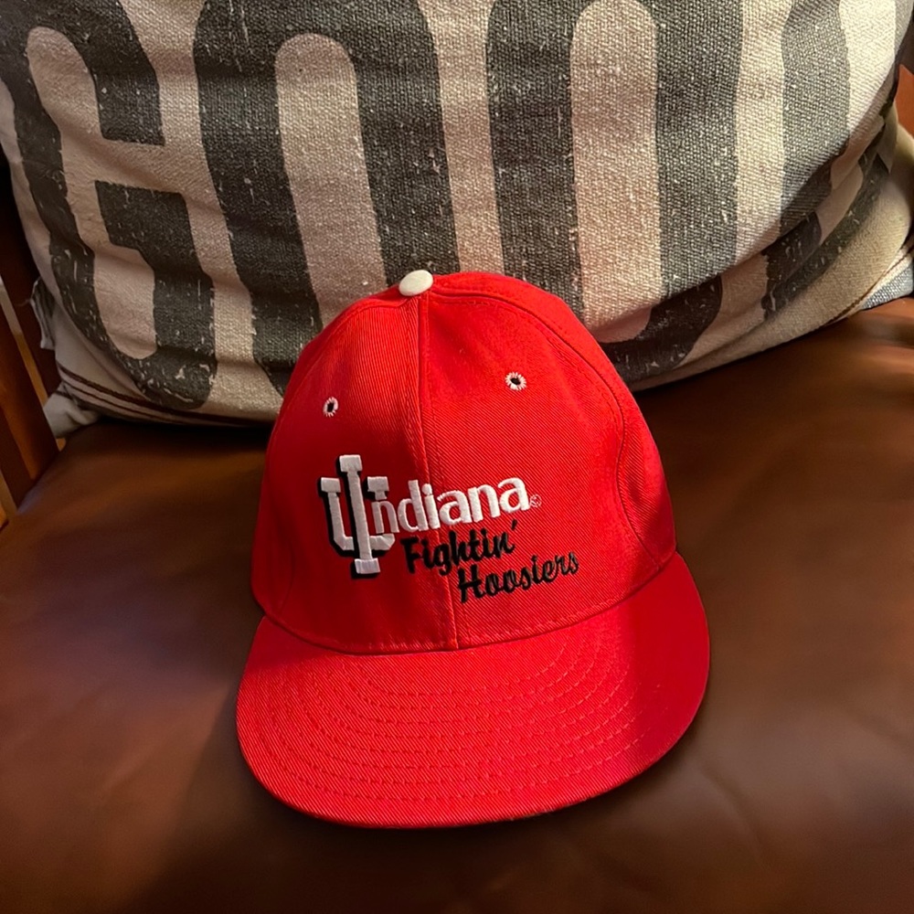 INDIANA Fightin’ Hoosiers Adjustable Flat Brim Hat VINTAGE